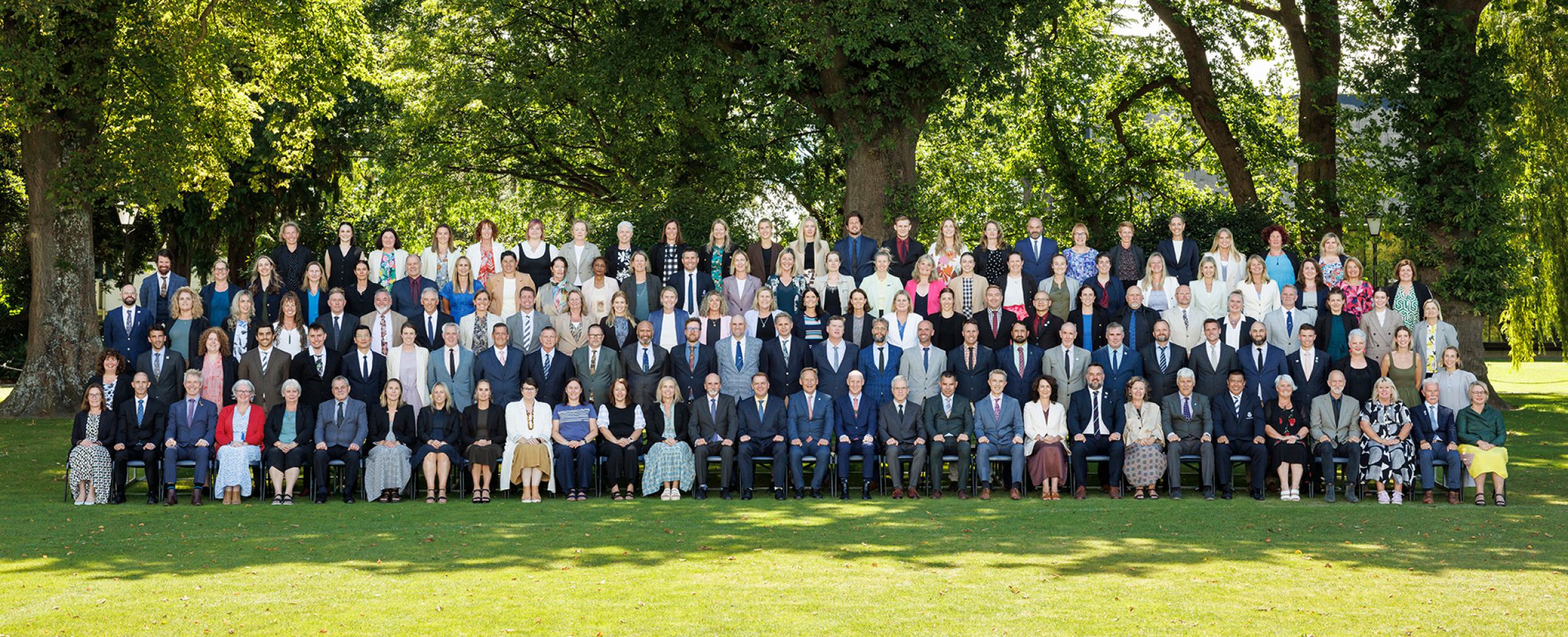 Large format teaching staff group photograph