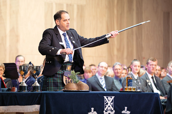 Address to a Haggis by St Andrew's College Old Collegians Association President, Jonathan Wells.