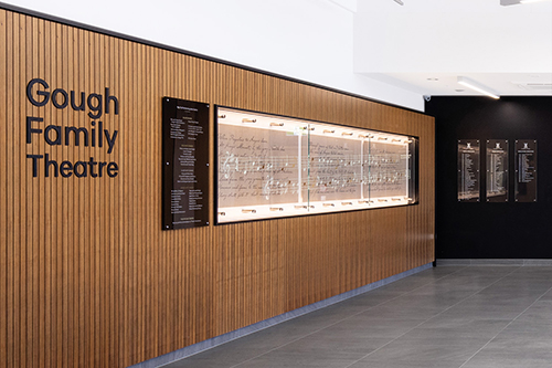 Old Collegians’ Foyer at St Andrew's College Gough Family Theatre.