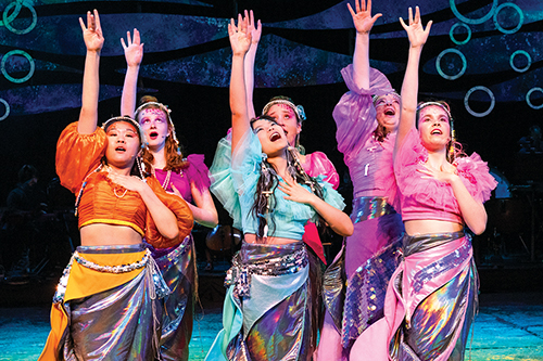 St Andrew's College students performing in 'The Little Mermaid'.