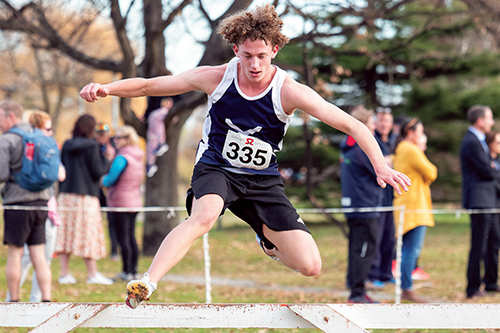 St Andrew's College student Samuel Cook competing at the Canterbury Secondary Schools Cross Country Championships.