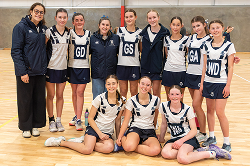 St Andrew's College Year 9 netball team at the South Island Secondary Schools Junior Netball Tournament.