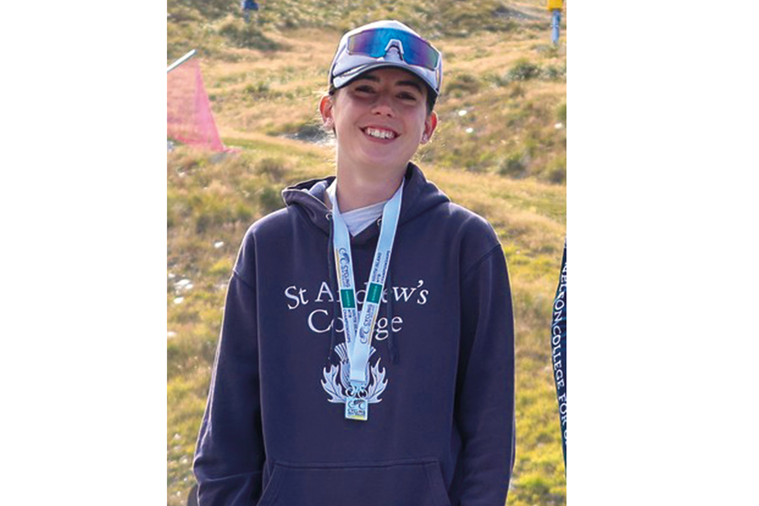 St Andrew's College student Abigail Scott Douglas after winning second place at the South Island Secondary Schools' Mountain Biking Championships.