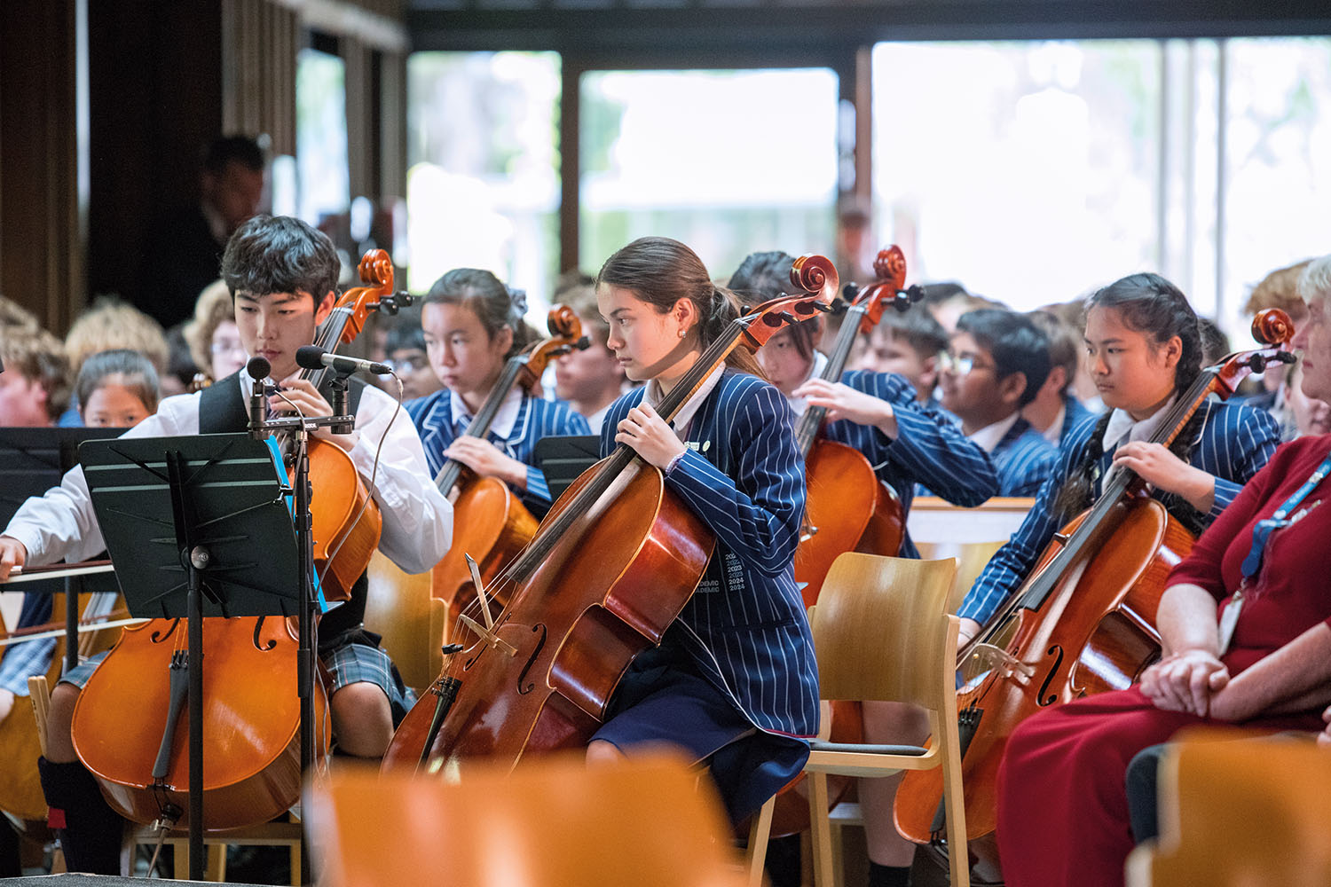 St Andrew's College string orchestra at the 2024 Founder's Day Assembly.