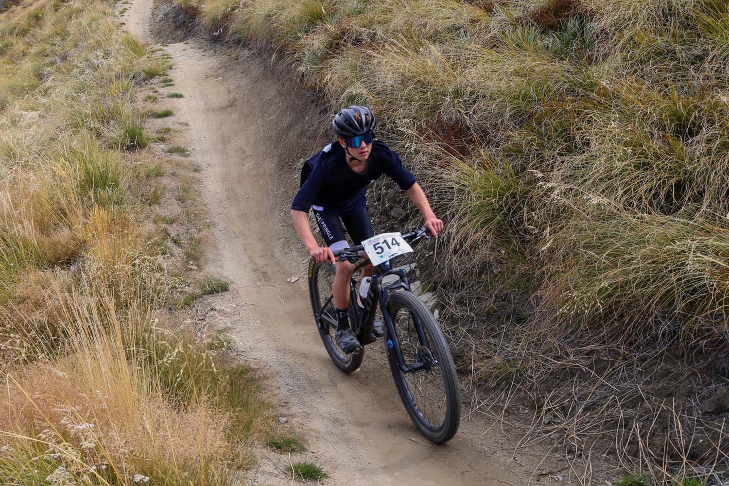 St Andrew's College student William Pringle competing at the South Island Secondary Schools' Mountain Biking Championships.