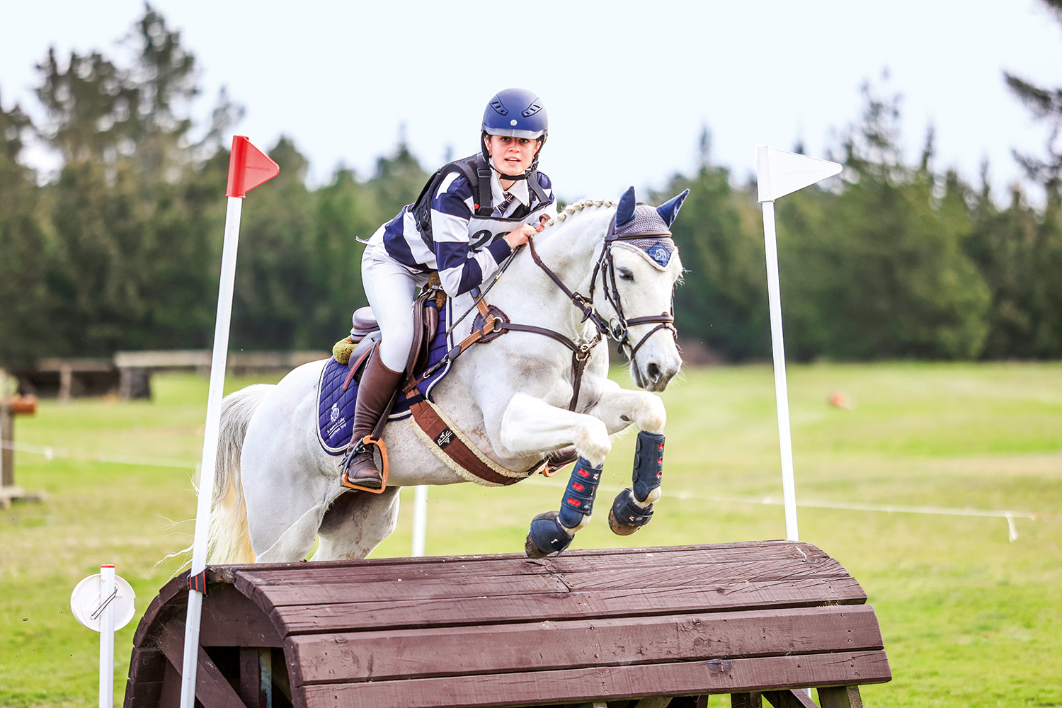 St Andrew's College student participating in the South Island Secondary Schools’ Equestrian Championships.