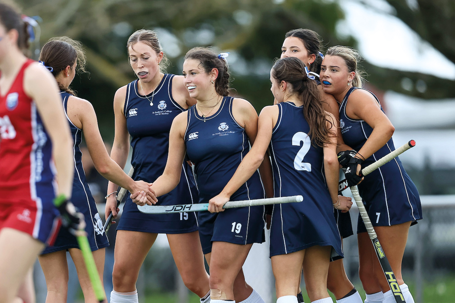 St Andrew's College Girls A hockey team on their way to 17th place in New Zealand.