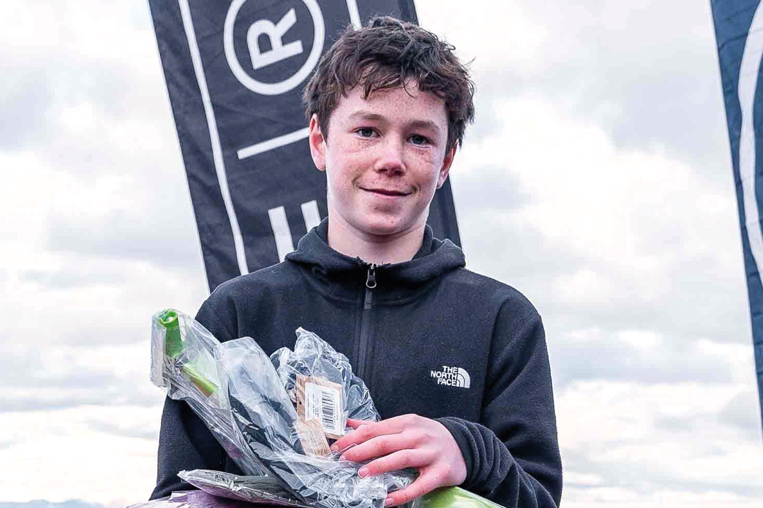 St Andrew's College student Oliver Wilton, who won the U14 Men’s ski national title at the 2024 New Zealand Junior Freeride Tour.