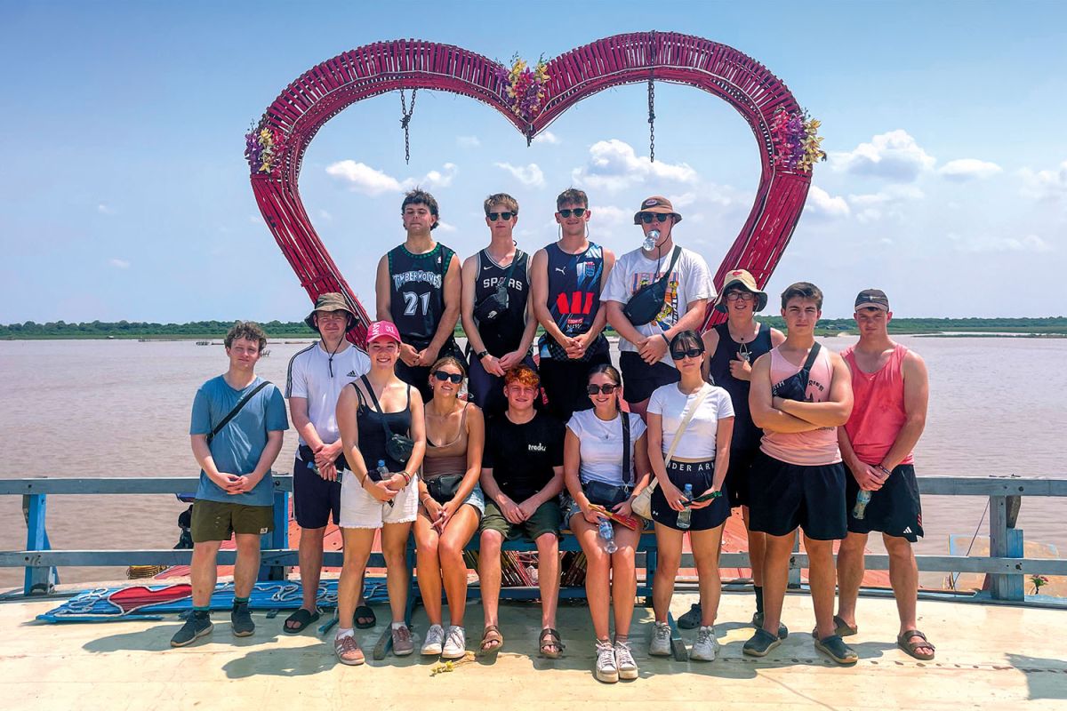 St Andrew's College students in Cambodia.