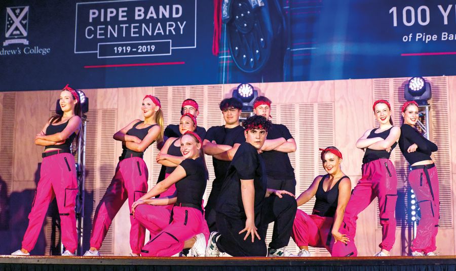 St Andrew's College students performing at Dance Revue.