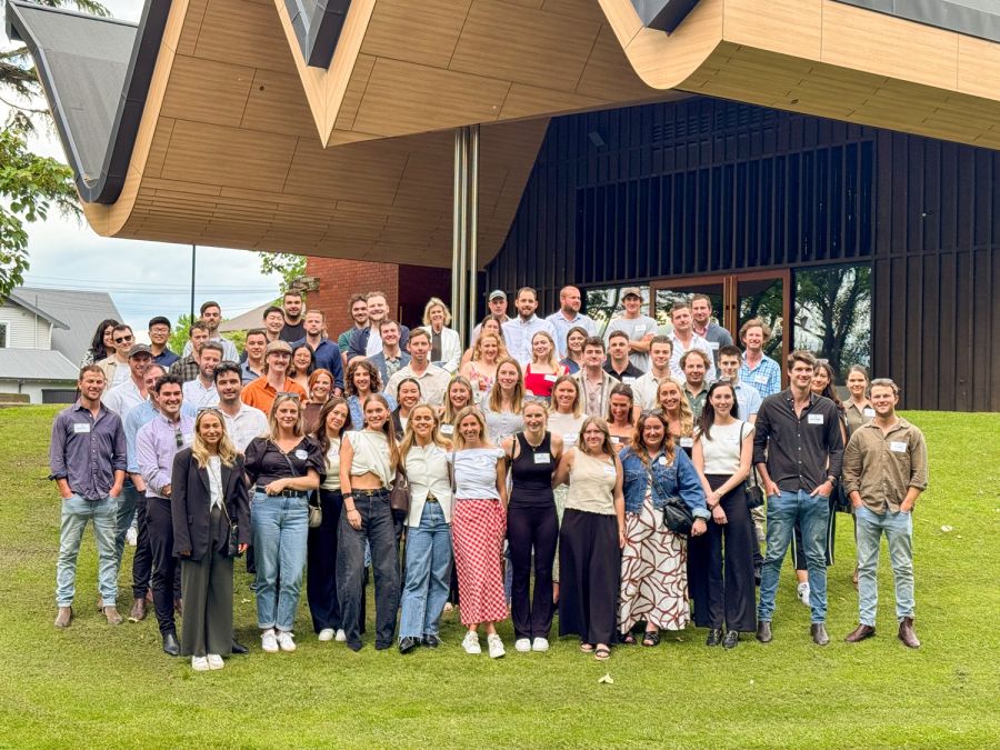 Old Collegians outside the Centennial Chapel during their 10 Years On Reunion