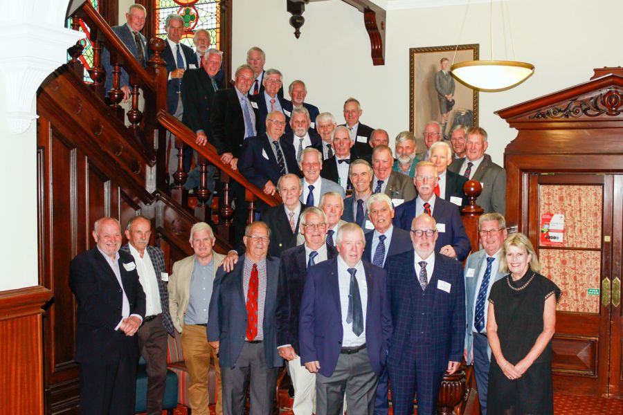 Old Collegians with Rector, Christine Leighton gathered inside Strowan House for 60 Years On