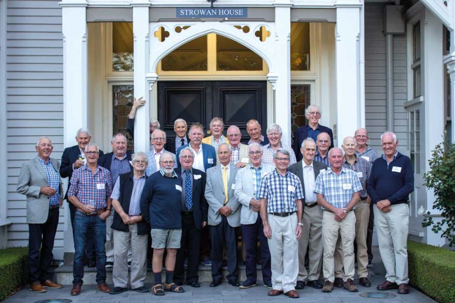 Old Collegians gathered outside Strowan House for 60 Years On Reunion