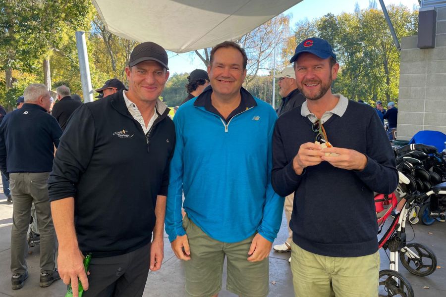Three Old Collegians at the Annual Golf Tournament