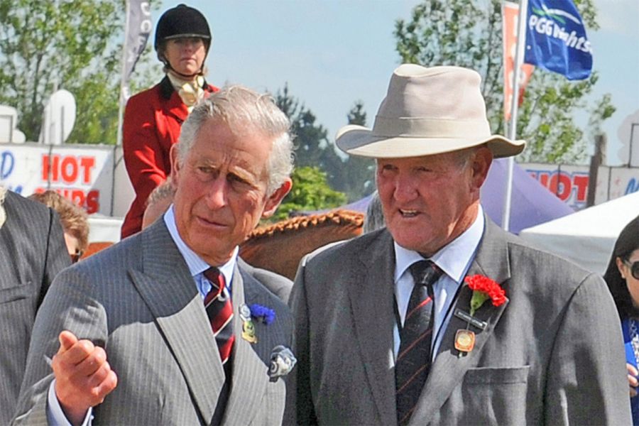 King Charles with Old Collegian Richard Lemon