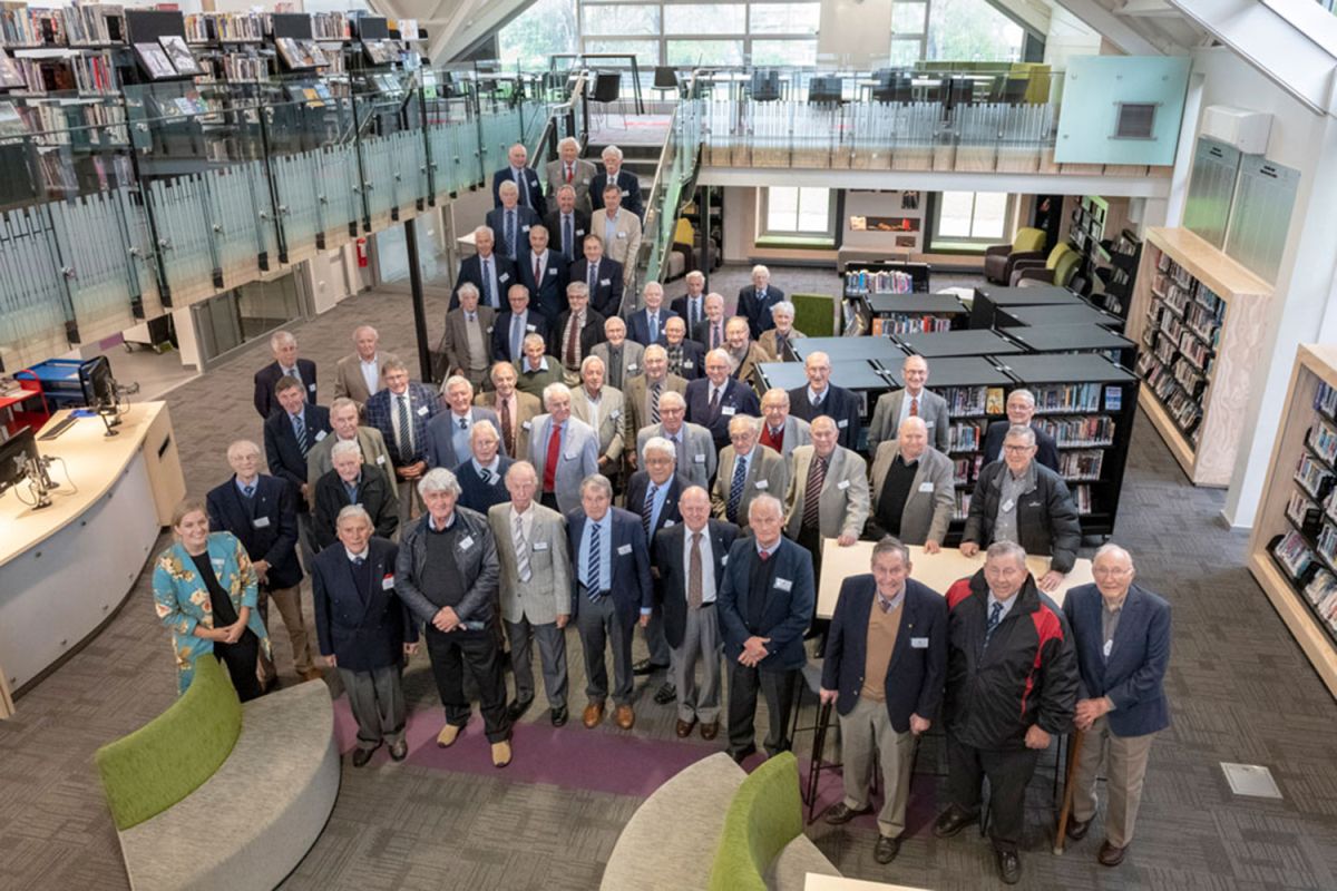 Old Collegians gathered in The Green Library and Innovation Centre during the Gentlemen's Luncheon event