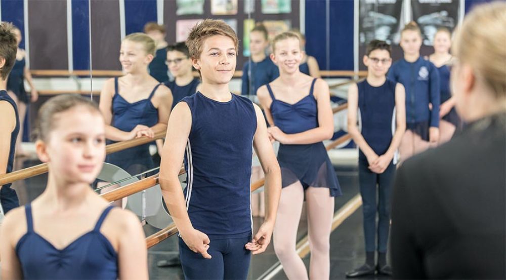 Students in ballet studio