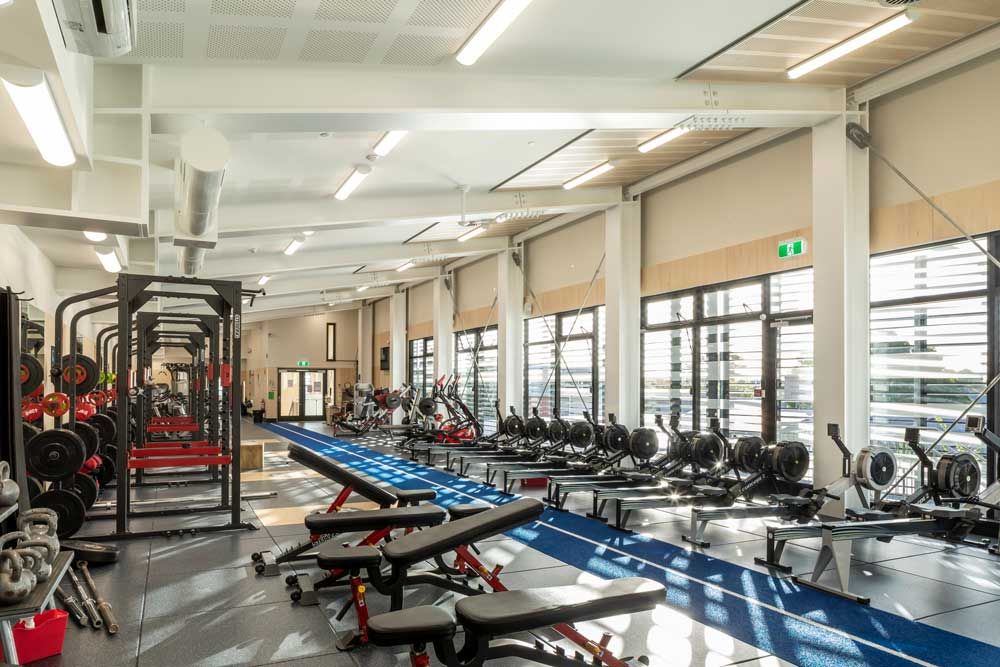 StACFit interior with fitness equipment