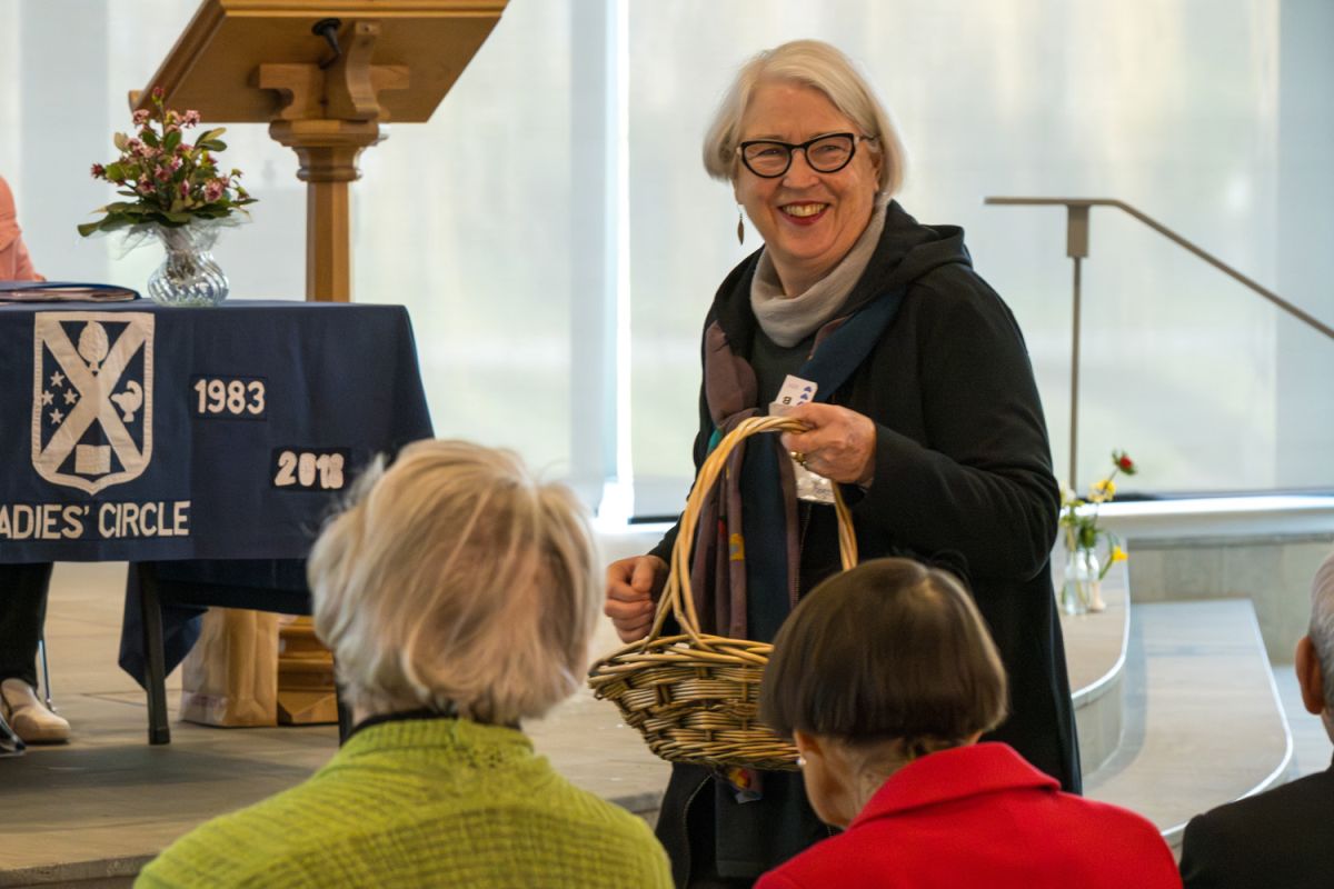 Ladies' Circle member inside the Centennial Chapel at the 2024 Annual General Meeting.