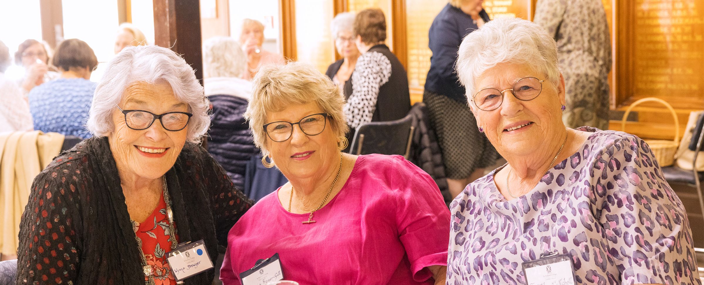 A group of Ladies Circle members at lunch in Strowan House.