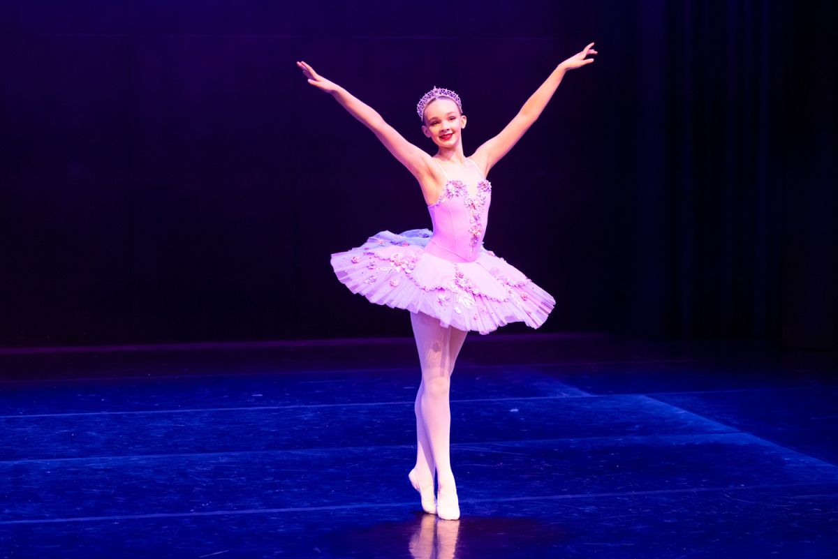 St Andrew's College Ballet Academy student dancing at the Winter Showcase.