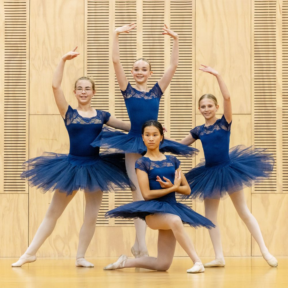 Preparatory ballet students performing in Gym 1