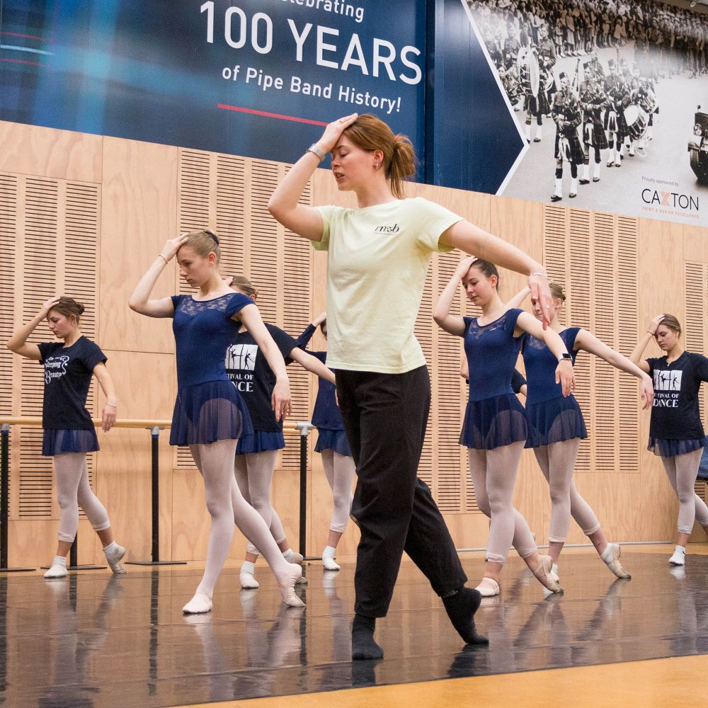 Students during a Royal New Zealand Ballet workshop