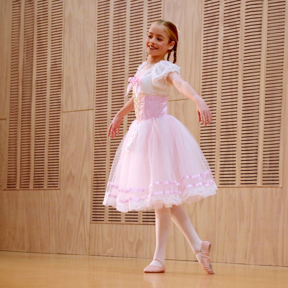 Preparatory ballet student during a performance