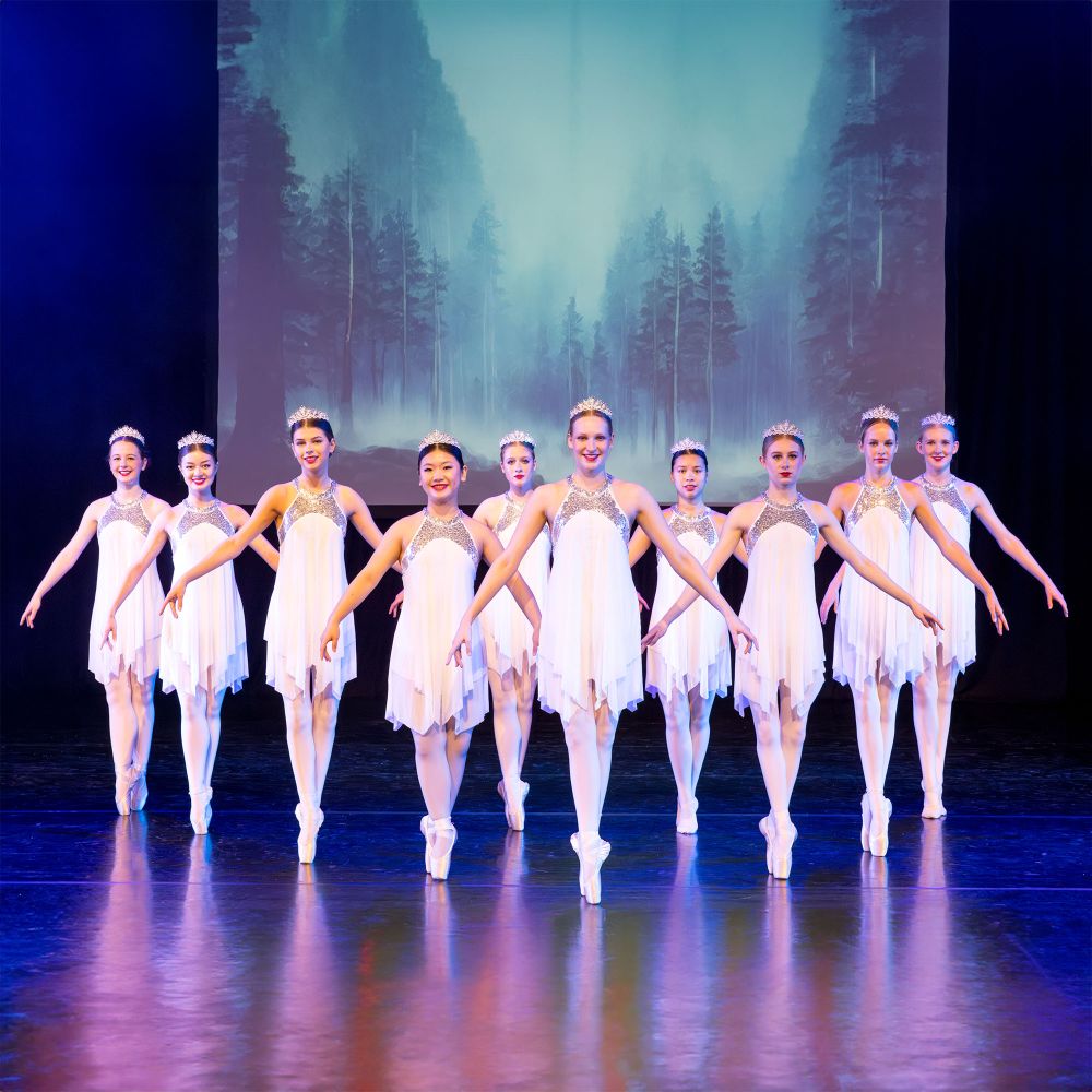 Ballet students performing in the production