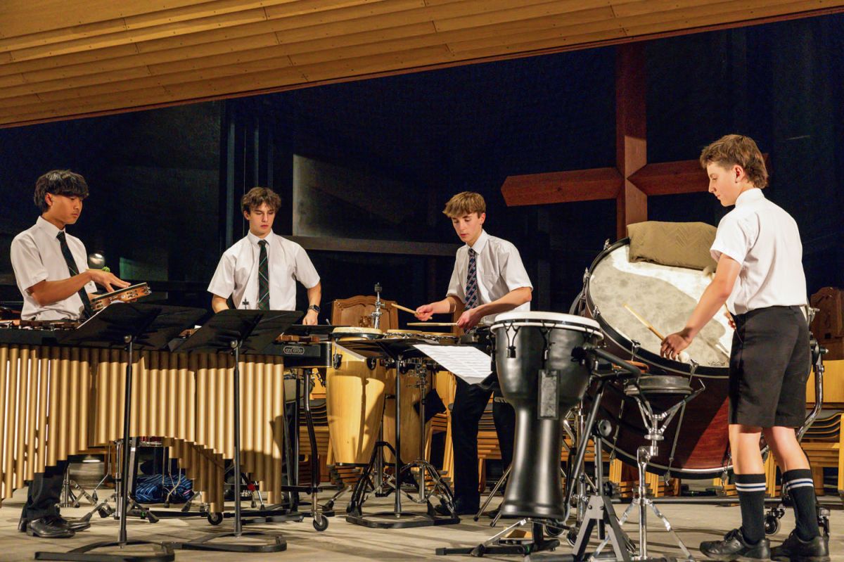 St Andrew's College students performing at Chamber Music Concert.