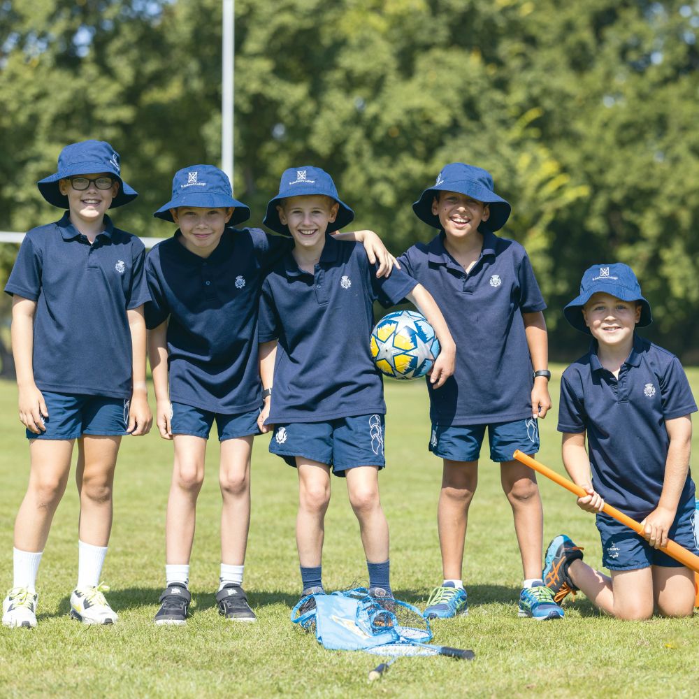 Group of Preparatory students with sports equipment