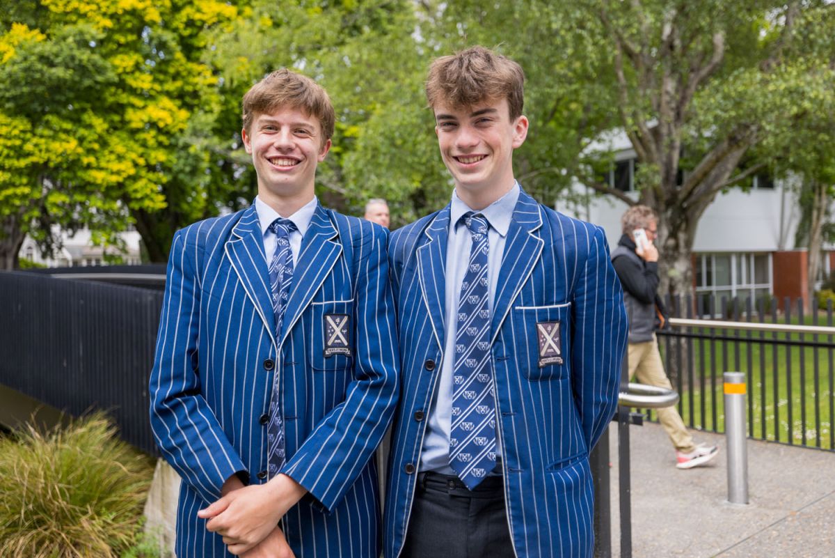 Two St Andrew's College Middle School students.