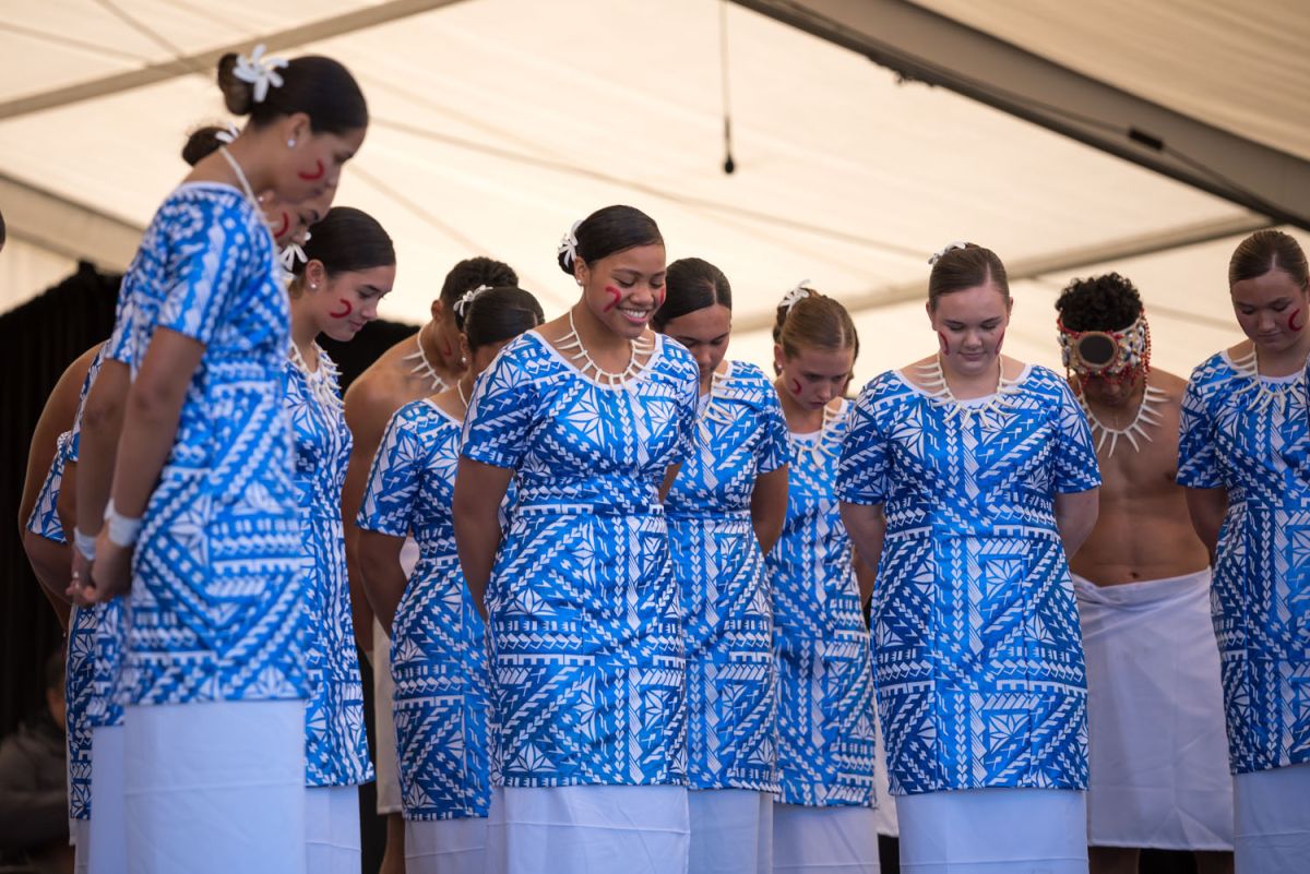 St Andrew's College students performing at Polyfest.